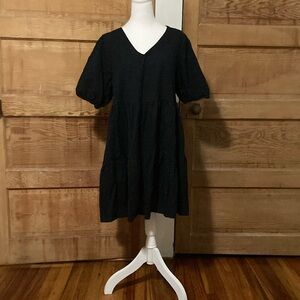Black ruffle dress